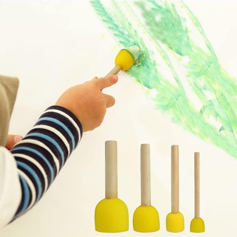 Malířský houbový štětec 30dílná sada Dětské malířské hračky Umění Raná výchova DIY Puzzle hračky