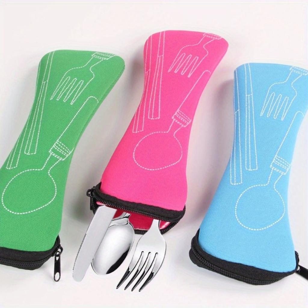 1pc Premium Leak-Proof Cutlery Bag - Durable, Portable, and Spacious Storage for Utensils .