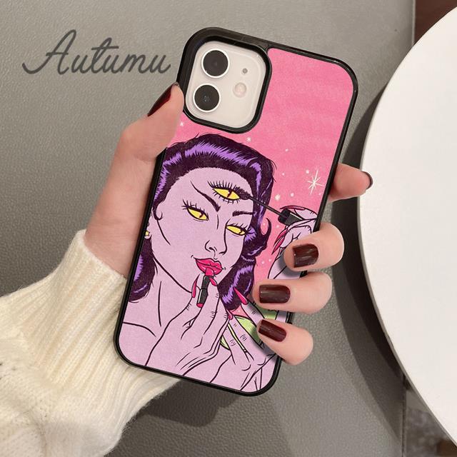 Hippie Grunge Art Phone Case for iPhone 11 12 13 14 Pro Max mini X XR XS SE 2020 6S 7 8 Plus Samsung Galaxy S21 S22 Cover shell