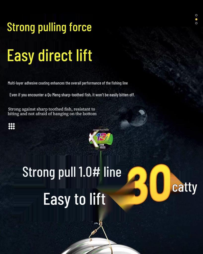 New 12+1 Strand 10m PE Line: Super Smooth, Strong, Single-Color Fishing Line for Black Bass Lure