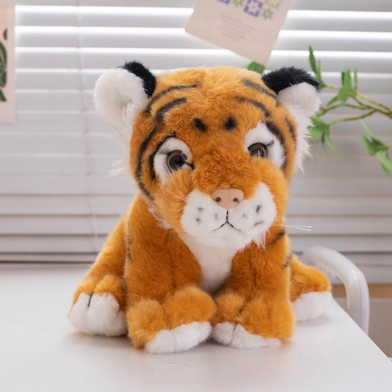

Имитация мать и сын тигр кукла плюшевая игрушка зоопарк детеныш тигра кукла дети успокаивающая кукла 14cm（0.1kg）