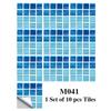 New 10Pcs Mosaic Tile Stickers Crystal Self-adhesive Kitchen Wall Stickers Living Room Bathroom Decoration PVC