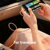 USAMS SJ776 U93 1.2m 30W Fast Charging Braided Cable Type-C to Lightning Data Cord with LED Light
