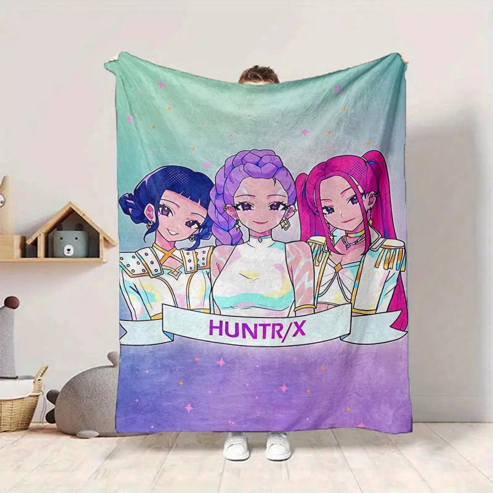 1pc HuntrX Flannel Blanket [Cozy Throw Blanket] For Sofa, Bed, Travel, Camping, Livingroom, Office, Couch, Chair, And Bed