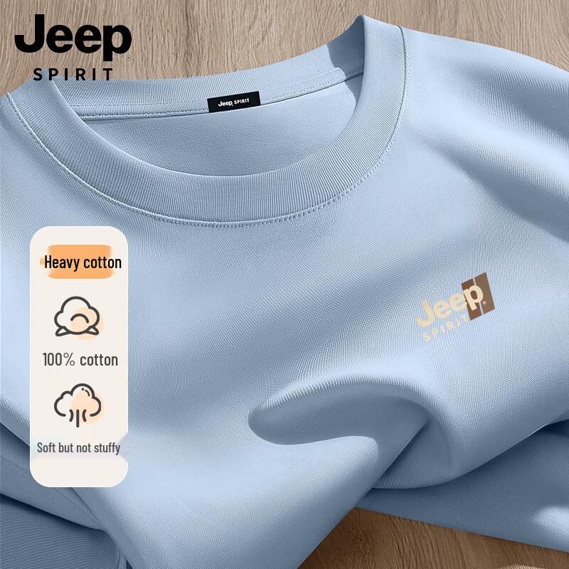 JEEP SPIRIT Men's Pure Cotton Casual Short Sleeve T-Shirt