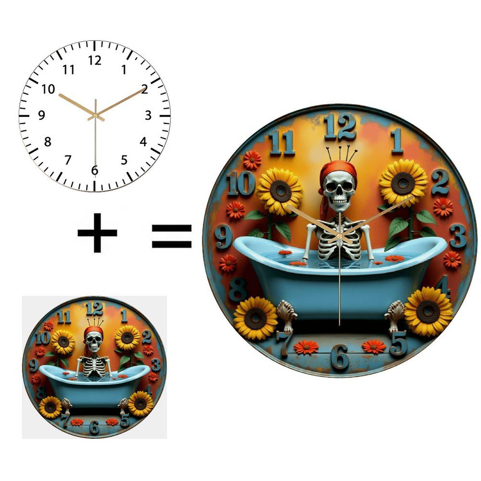 30x30cm Round Wall Clock Easy to Merchandise and Sell to a Broad Customer Base (White,12 in(30.48cm))