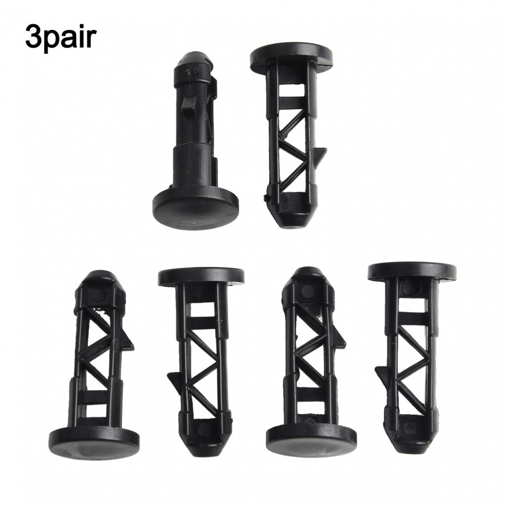 For 240L For Wheelie Bin Lid Black Plastic Hinge Pins Size 67mm by 31mm