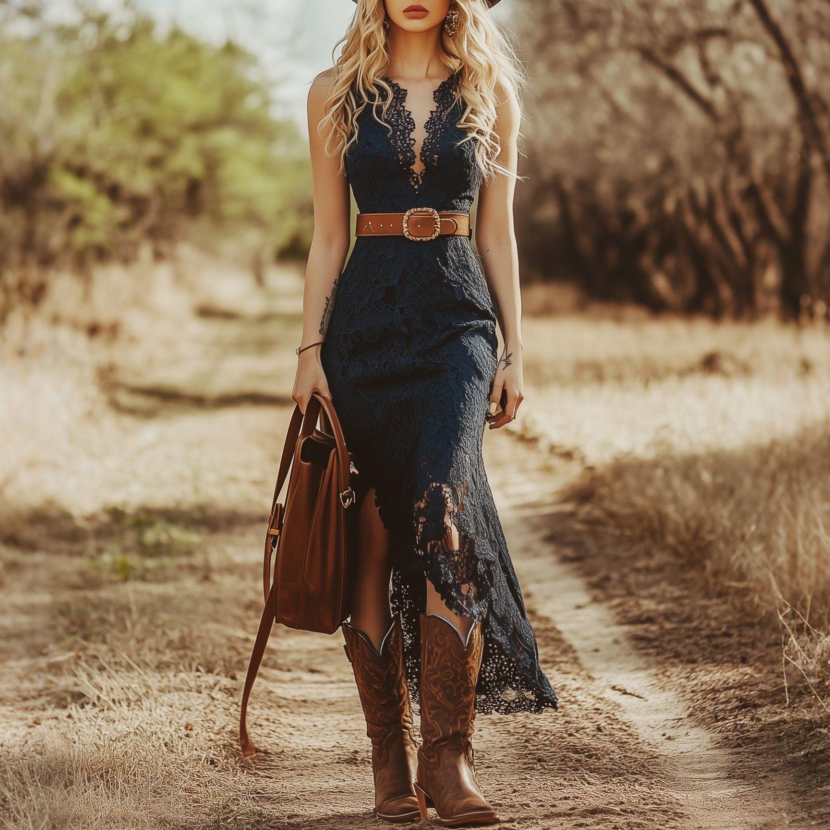European and American women s clothing summer retro bohemian style blue lace sleeveless medium and long dress S
