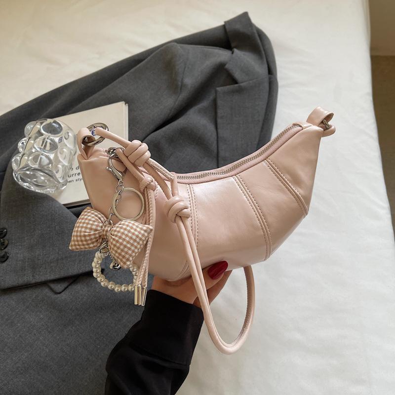 Niche design bag women's spring and summer 2025 new fashion one shoulder crossbody croissant bag high-end underarm dumpling bag