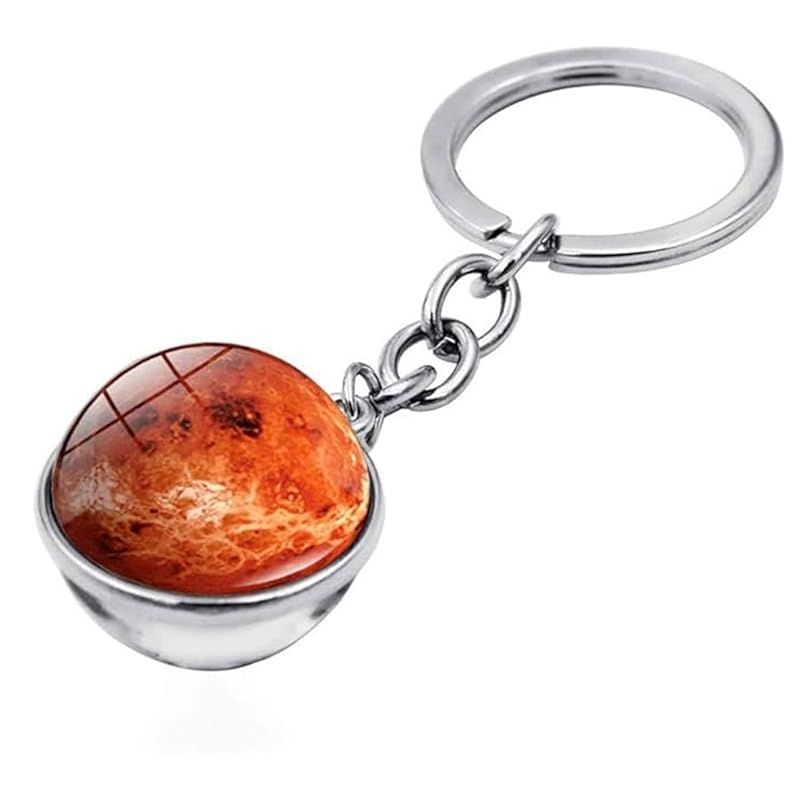 

[ALOHAMONI] planet key ring earth month solar planet universe galaxy world map globe vintage night light Luminous shine ball type key chain key ring