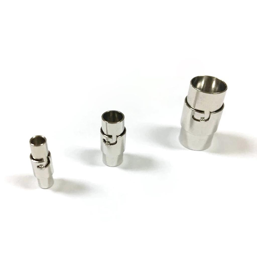 Packung mit 10 Magnetverschlüssen Schmuckherstellungsteil Kupfer Kordelendkappen für Leder Seil Halskette Armband Zubehör