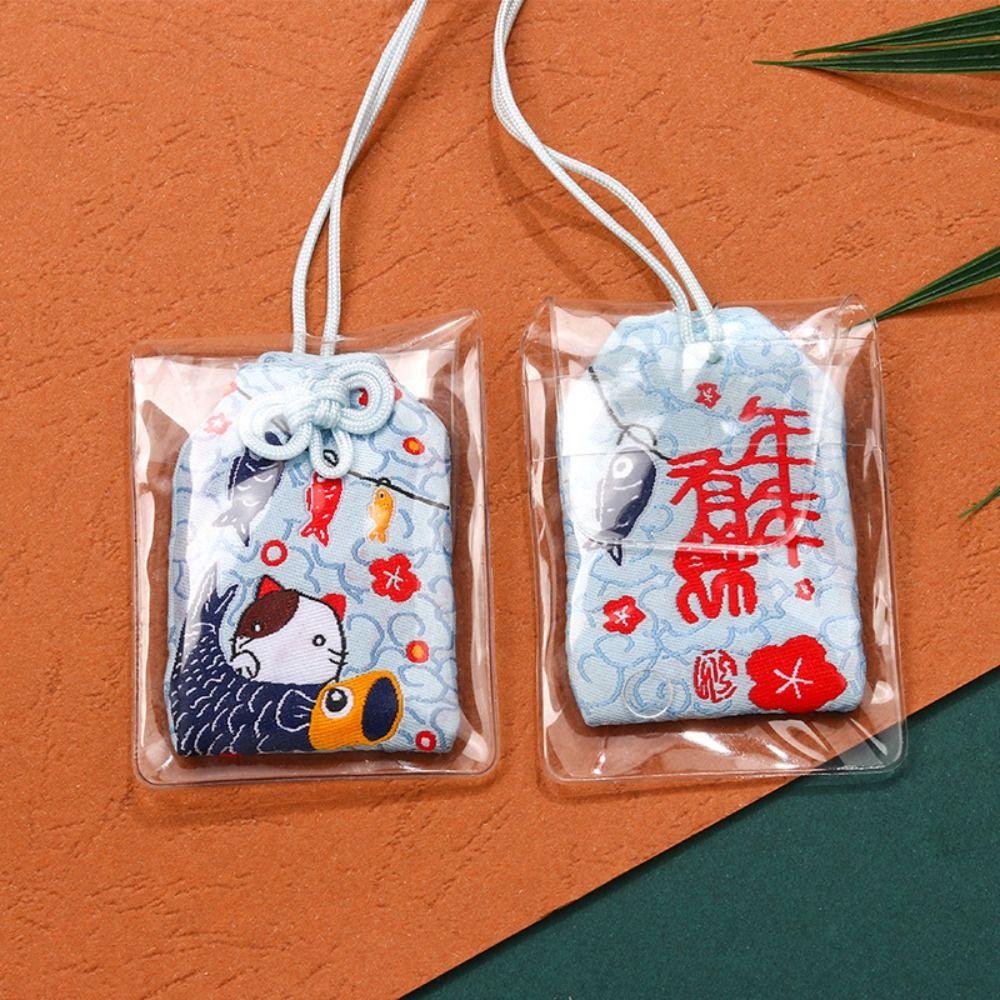 Portable Empty Japanese Prayer Omamori Pray Fortune Beauty Health Safety Mini Wealth Bag Amulet Guard Pendant Keychain