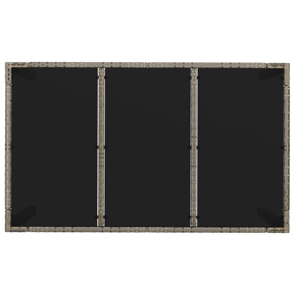 5 Piece Outdoor Dining Set with Cushions Grey Poly Rattan