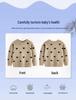 Girls' Heart Design Round Neck Long Sleeve Sweater - Korean Style Spring/Autumn Knitwear