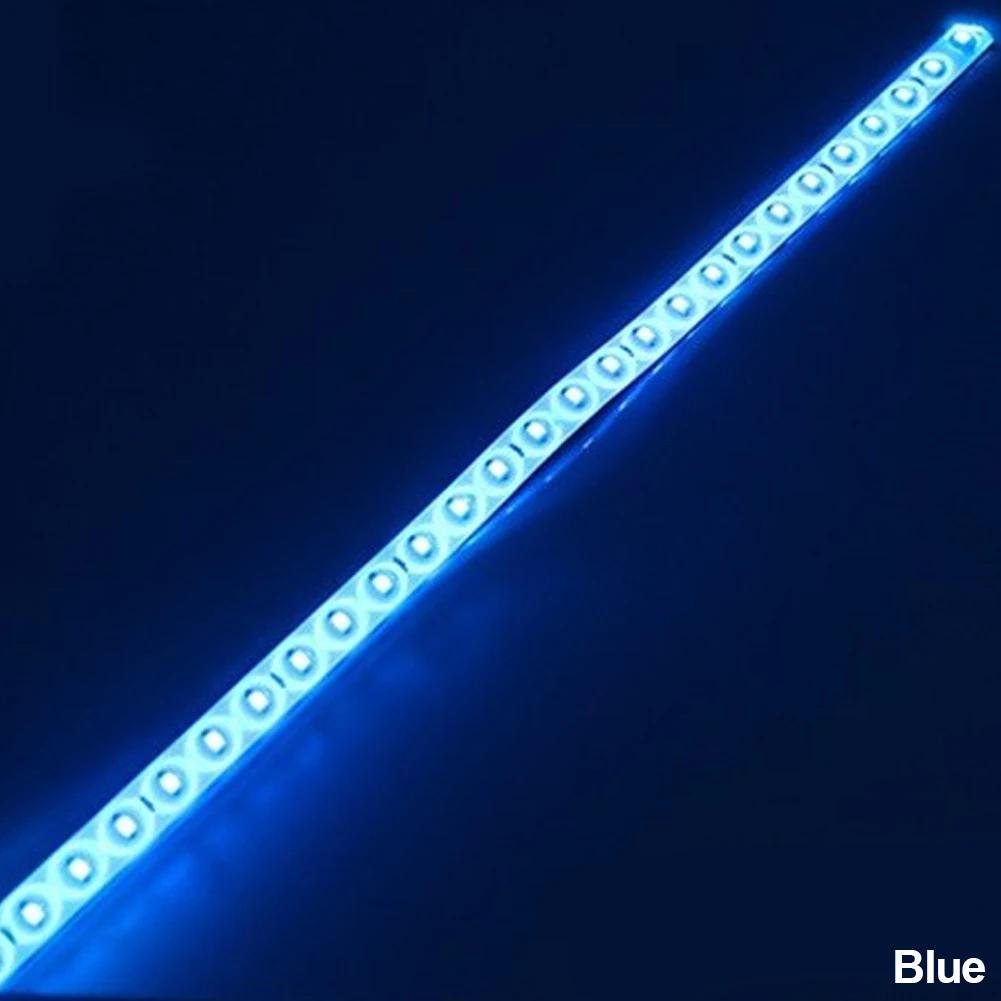 12 В 32 светодиодных декоративных фонаря для мотоцикла DRL, автомобильные стробоскопы, водонепроницаемые гибкие светодиодные ленты, декоративная лампа Knight Rider синий