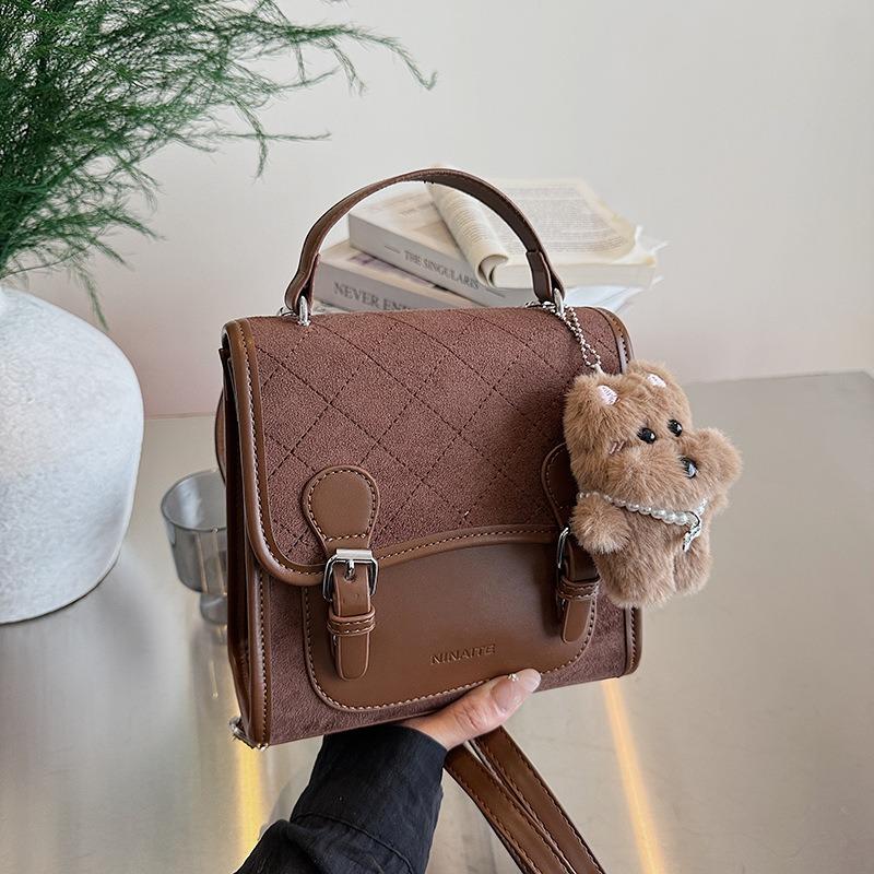 College style niche backpack bag women's new fashion retro handbag travel small backpack