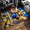 Los Angeles Rams Logo Print Area Rug - Soft, Washable Non-Slip Indoor Mat for Office Chairs, Living Room, Home Office Decorative Rug