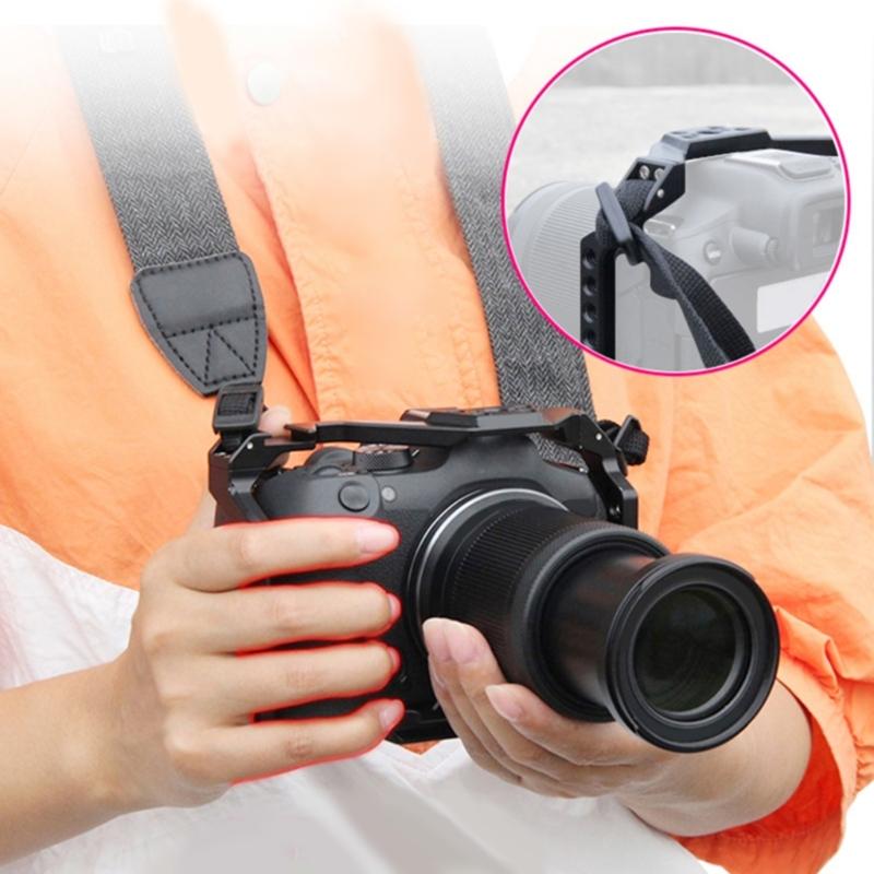 Aluminum Camera Cage Frame For DSLR Cameras Featuring 1/4 and 3/8 Screw Holes For Versatiled Use
