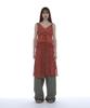 Partimento Woman Floral Pleated Sheer Midi Dress_Red