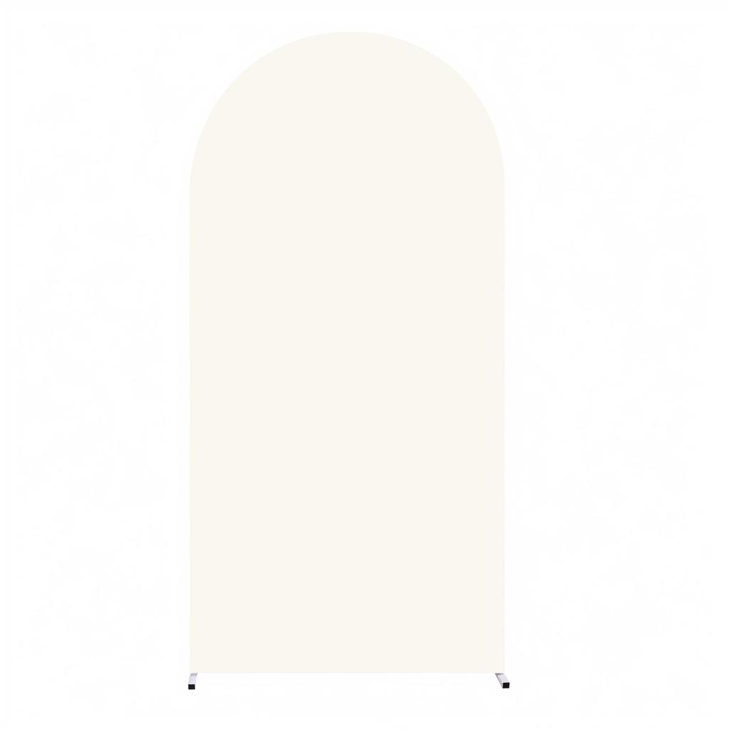 White Double-Sided Half-Round Cross Wedding Arch Kit for Party Decorations