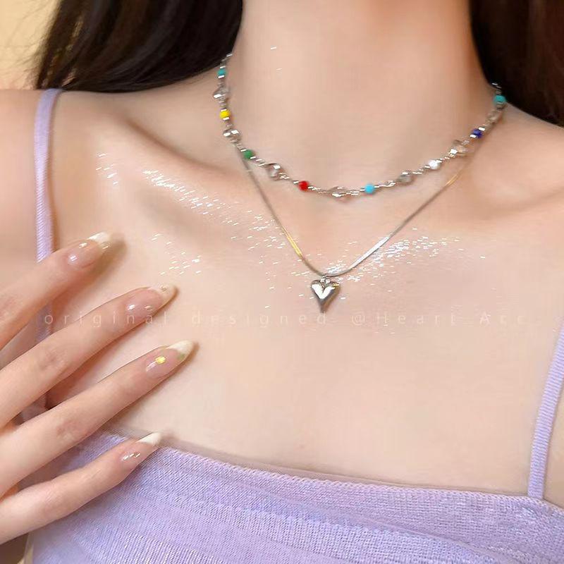 2024 Niche Design Dopamine Color Pearl Choker for Women - Summer Clavicle Chain