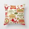 Christmas Cartoon Hand-Drawn Decorative Pillow Cover 45x45cm Living Room Car Holiday Home Decor