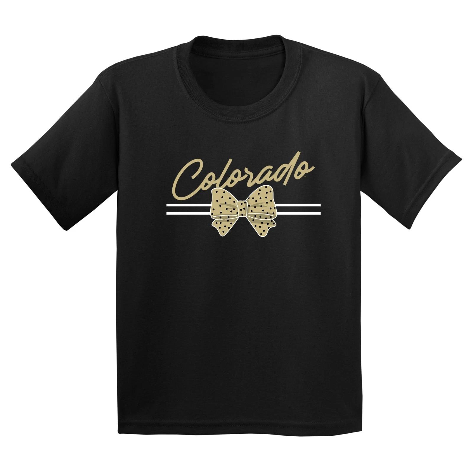 Colorado Bow Script Youth T-Shirt - Black S