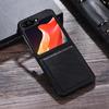 For Samsung Galaxy Z Flip5 5G Shockproof Phone Case PU Leather Coated Hard PC Ultra Thin Cover