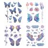 Wrist Neck Butterfly Tattoo Stickers Wings Fake Tattoo Temporary Tattoos Flowers Tattoo Stickers