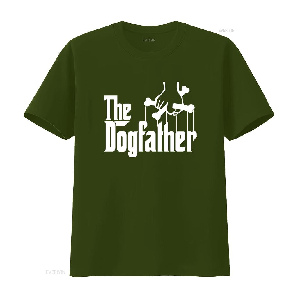 Funny Family The Dog Father Joke Mens T Shirt Unique Puppet Themed Design for Lovers Vintage Washed Versatile Slightly