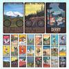 Mountain Bike Vintage Poster Landscape Metal Plate Plaque Wall Decor Iron Retro Posters Man Cave Bar Club Decoration Artwork