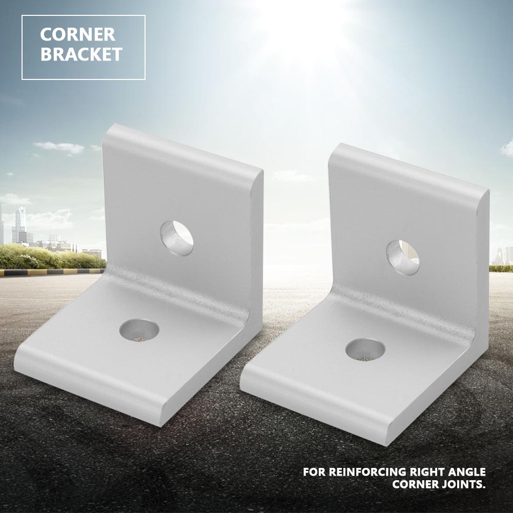 4 st. Kontakt Hörnvinkel Fästvinkel Anslutningsled Aluminiumprofil (Vit 3030)