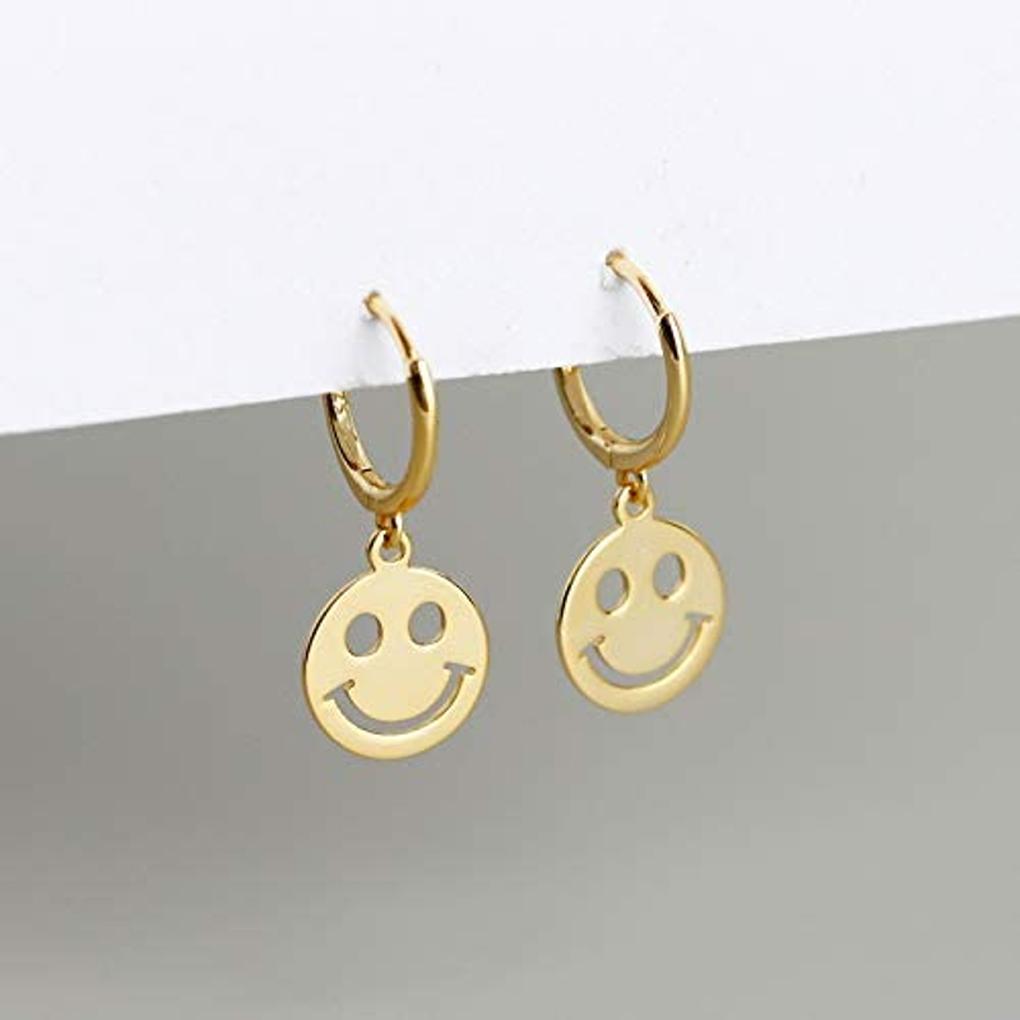 Gold Modern Style Hoop Earrings Exquisite Craft Copper Rustproof Casual Hanging Out Smiling