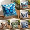 Natural Beautiful Floral And Butterfly Prints Pillow Case Linen Pillow Case Sofa Home Decor Cushion Cover Cushion Cove