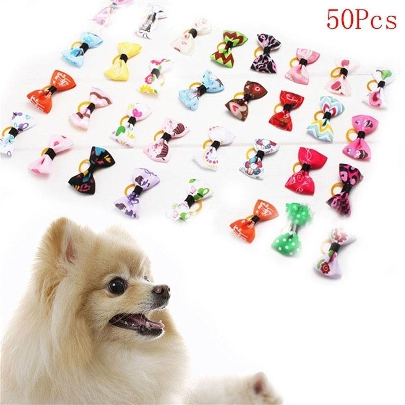 

1 шт., аксессуары для ухода за домашними животными, товары для собак, бантики из волос, маленькие цветочные банты для собак, подвески, подарок