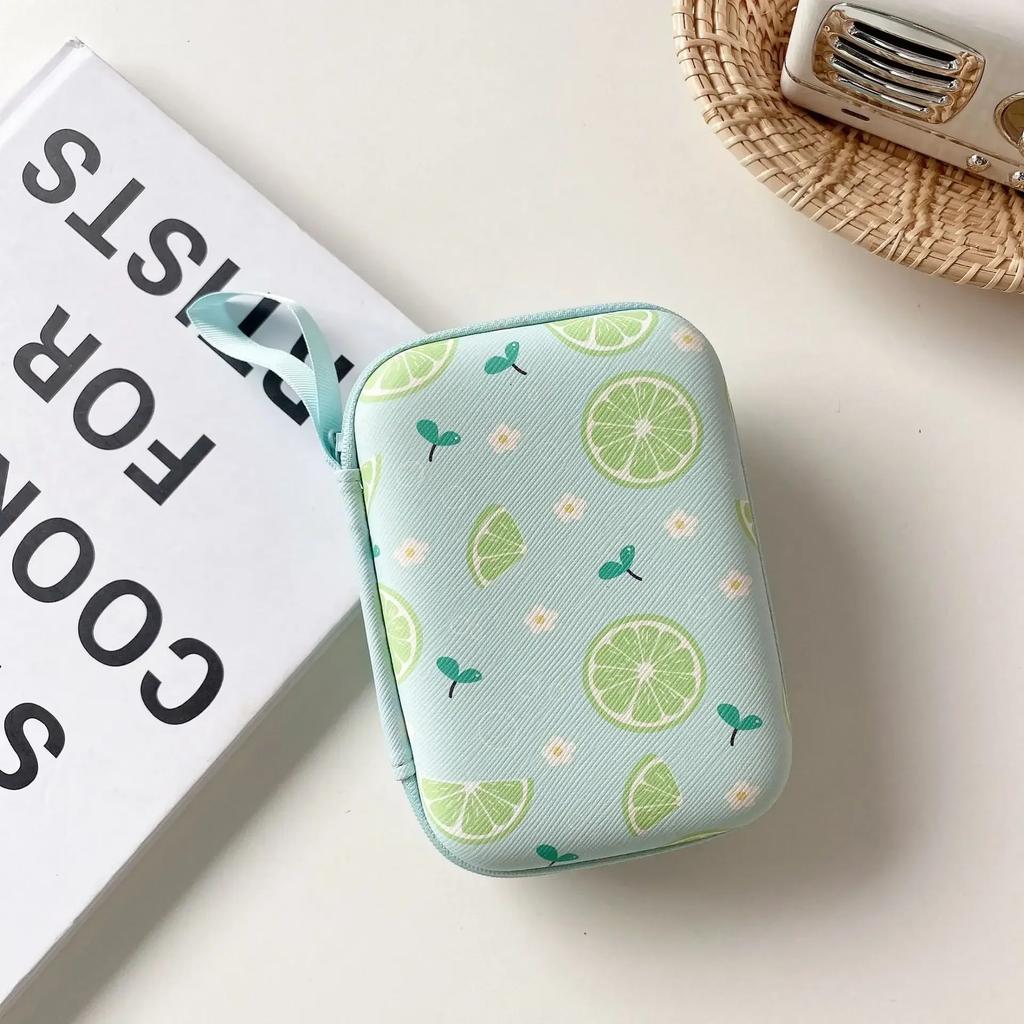 Reißverschluss Münz- Kopfhöreretui Fruchtstil Datenkabel Ladekabel Aufbewahrungsbox Damen Lippenstifte Visitenkarten Münzorganizer Taschen