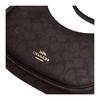 COACH 23 EMILY printed presbyopia coated canvas and smooth leather crescent bag shoulder bag medium size women's dark brown