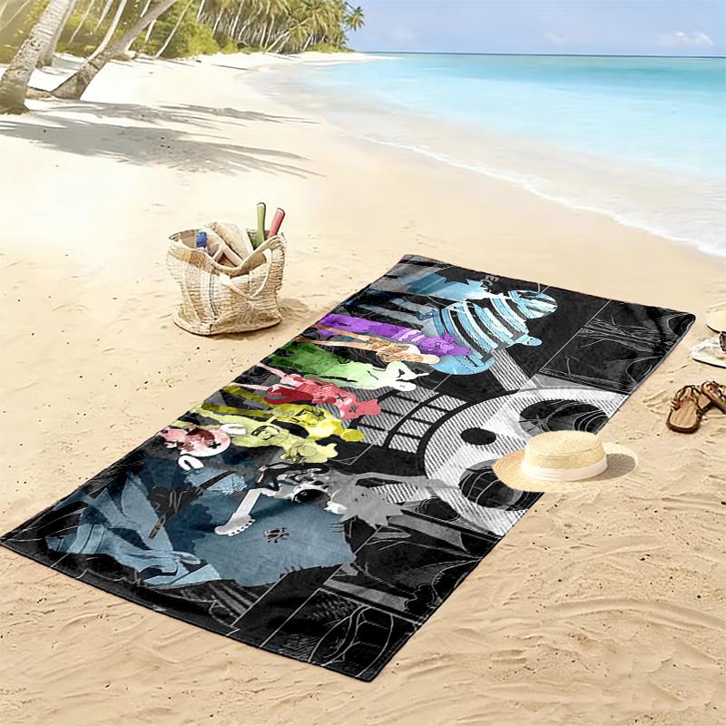 One Piece Print Beach Towel, Large Soft Quick Dry Towel for Beach Camping Swimming