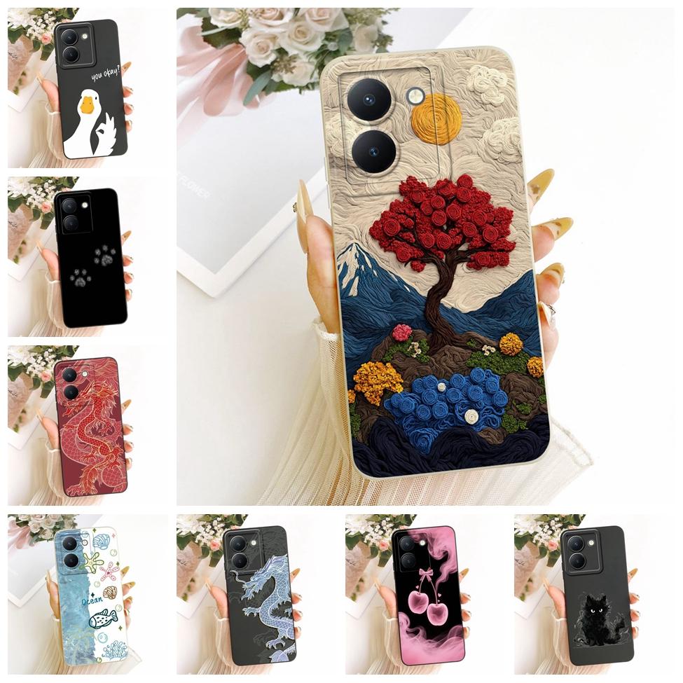 Case For Vivo Y36 4G Cover V2247 Luxury Fashion Cool Kawaii Cute Painted Silicone Phone Casing For Y36 Vivo Y 36 4G