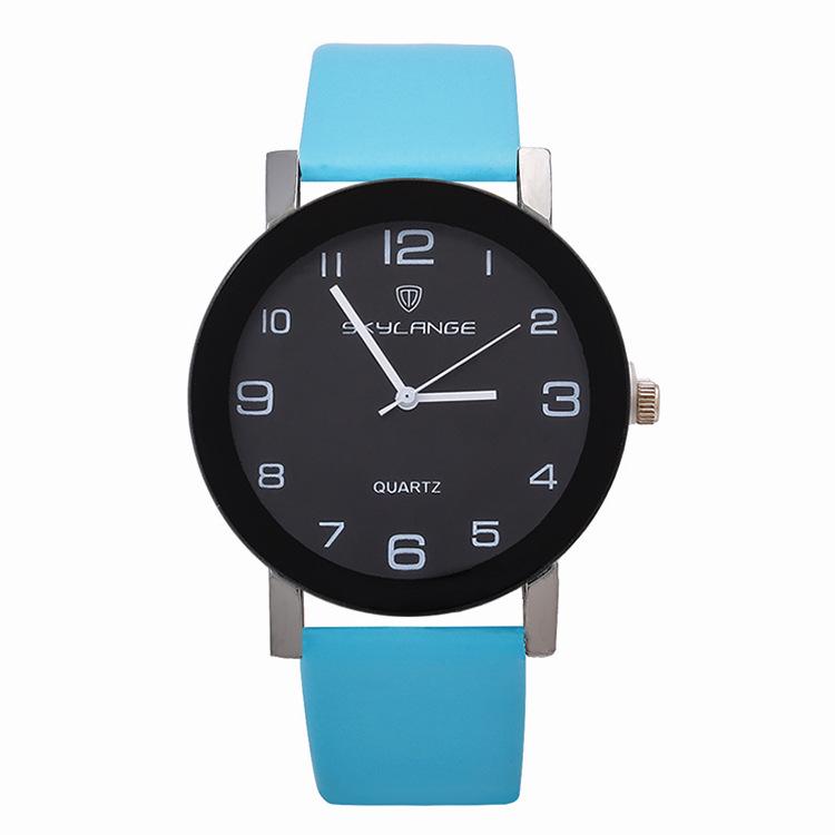 

Classic Digital Black Dial Watch: Candy Color PU Quartz for Men & Women - Simple, Casual Wristwatch Factory Direct Price