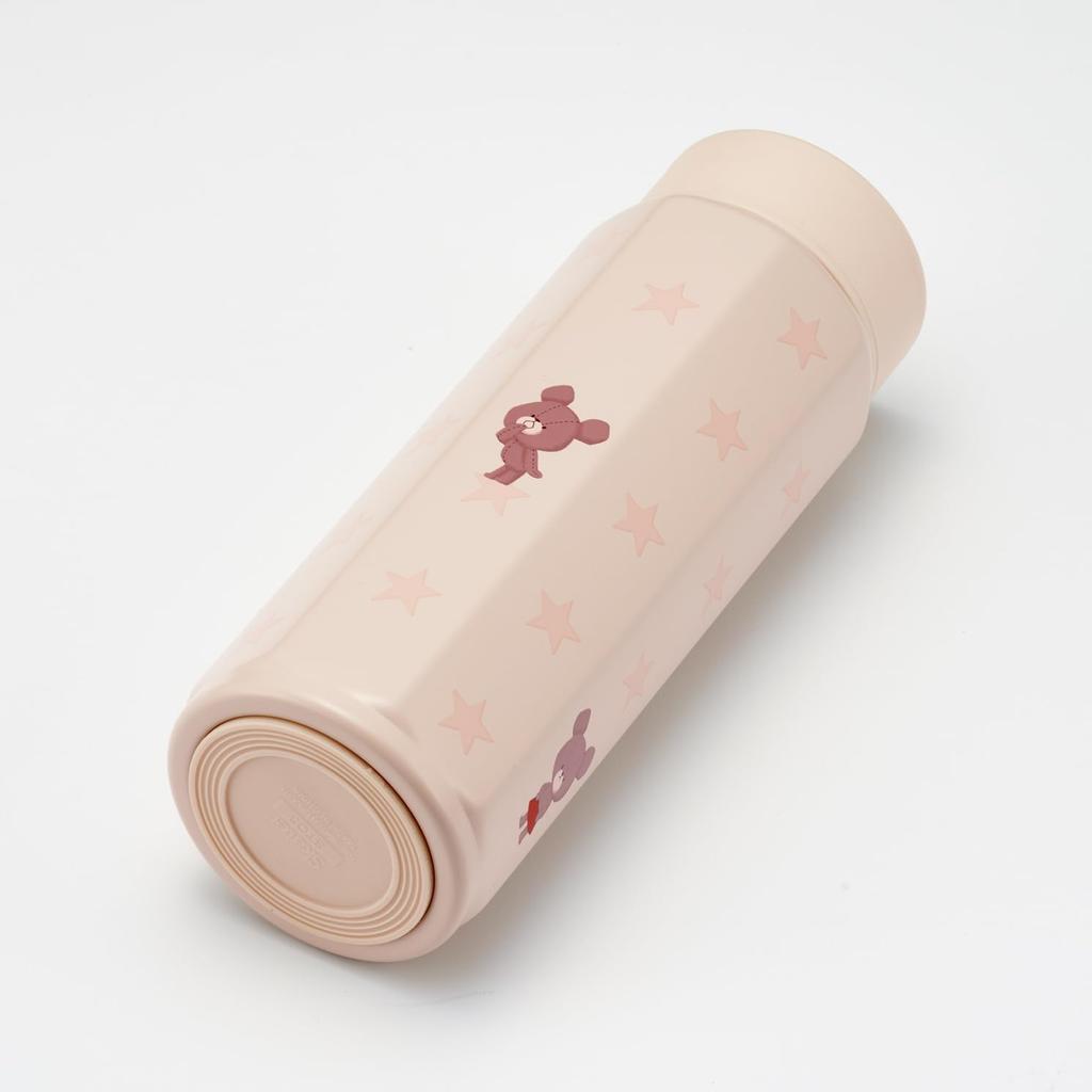 Skater Stainless Steel Mug Bottle 500ml Easy To Hold Octagonal Shape Thermal Insulation Water Bottle The School Cocoa Bears' STO5-A