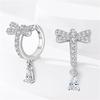 Inlaid Zircon Earrings 925 Silver Minimalist Butterfly Dragonfly Cute Claw Hoop Earrings Women Exquisite Party Jewelry