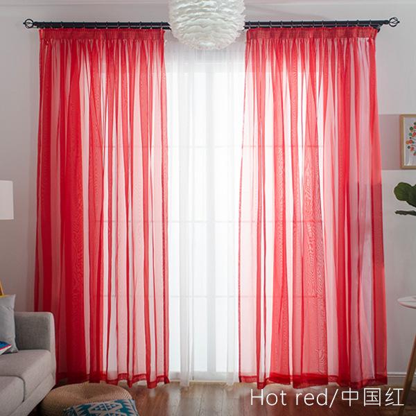 Romantic Home Decor Rose Voile Perspective Curtains Living Room Window Tulle Only Screening Curtain With Light Filtering Polyester Perfect For