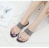 2025 Women's Rhinestone Slides: Comfortable Plus Size Flat Sandals with Soft Sole for Casual Beach Outfits