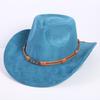 Popolare cappello western da cowboy in camoscio classico europeo e americano moda uomo e donna cappello da cowboy a forma di cuore di pesca stile LO