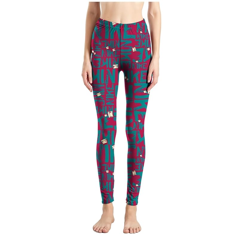 

[Sarah Rose] leggings spats skinny stretch long pants colorful All-over pattern print fit Individualistic ladies bottoms (FREE, PKE)