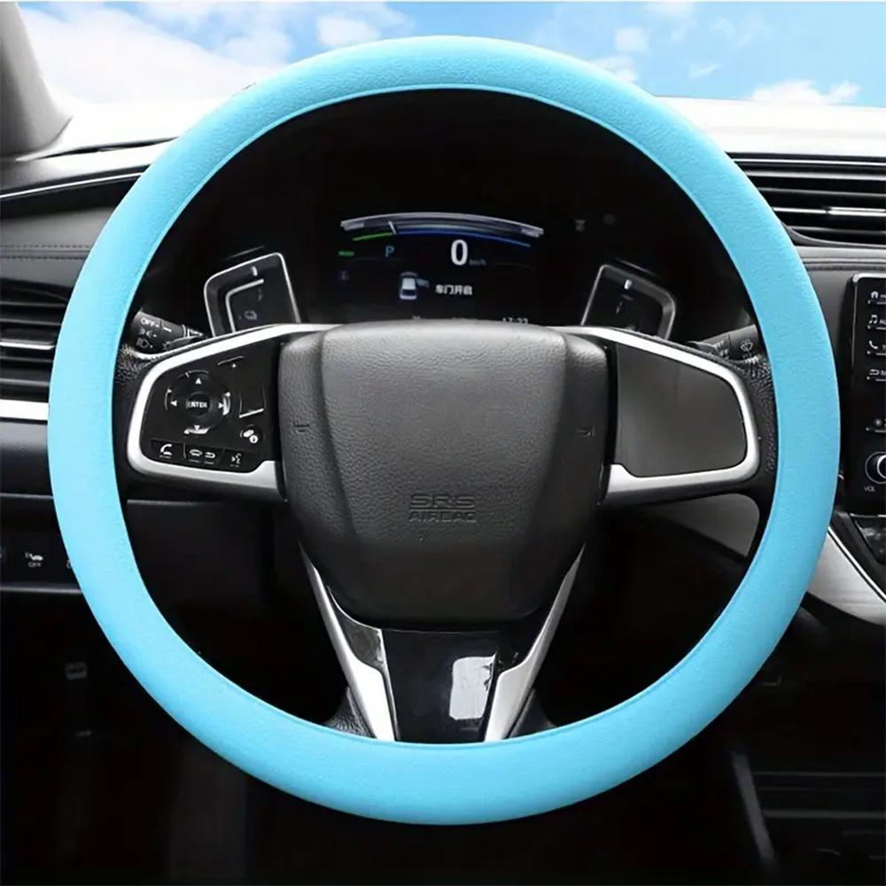 1 Pc Ultra Thin Anti Slip Car Steering Wheel Protective Cover, Silicone Steering Wheel Protective Cover
