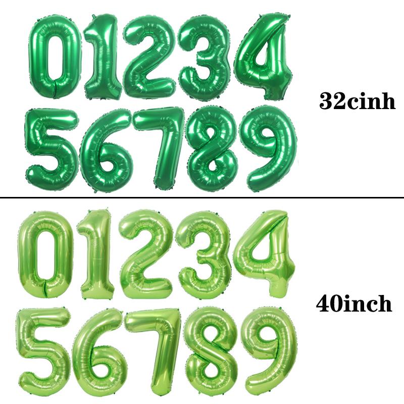 16 32 40 Inch Air Number Large Figures Foil Balloons Happy Birthday Wedding Party Decorations Baby Shower Globos