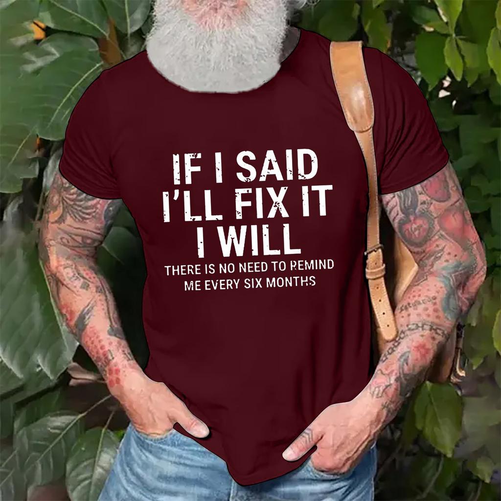 Men's  T-shirt Graphic Text 3D Printing Street Casual Short Sleeve Down Printed Clothing Basic
