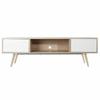 DKD Home Decor-TV Cabinet DKD Home Decor White Metal Wood MDF (160x40x50cm)